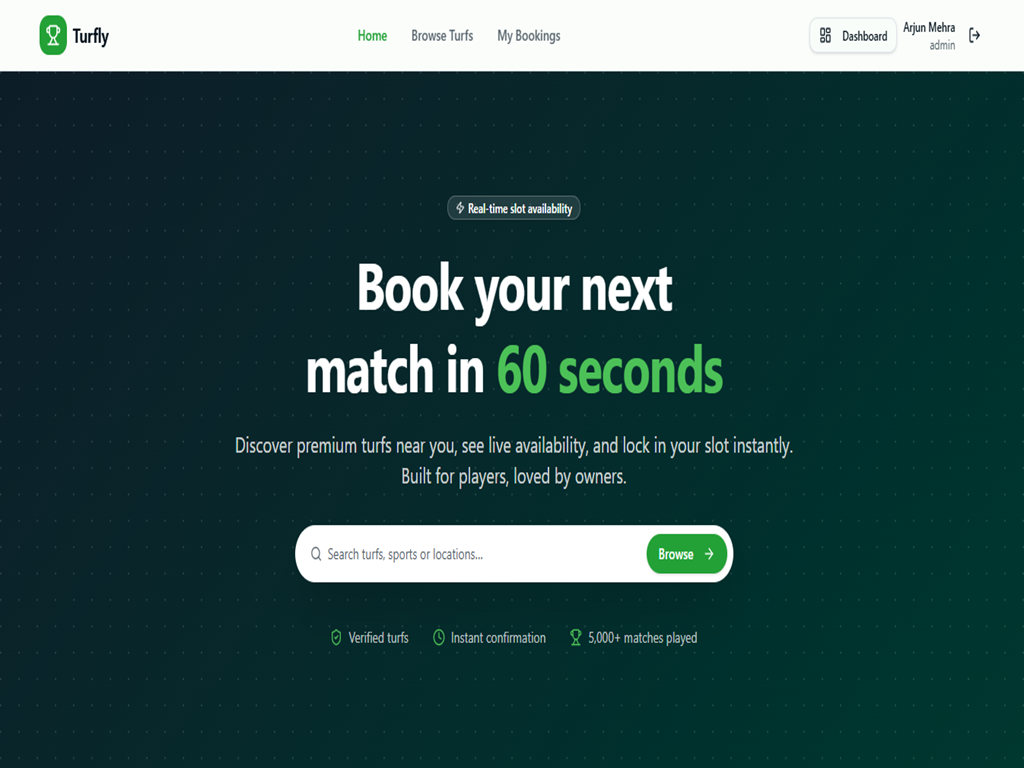 Turf Booking Software